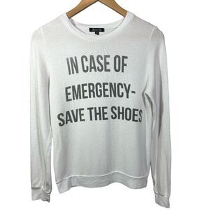 SIGNORELLI Women’s In Case Of Emergency Lightweight Sweatshirt White Size Small
